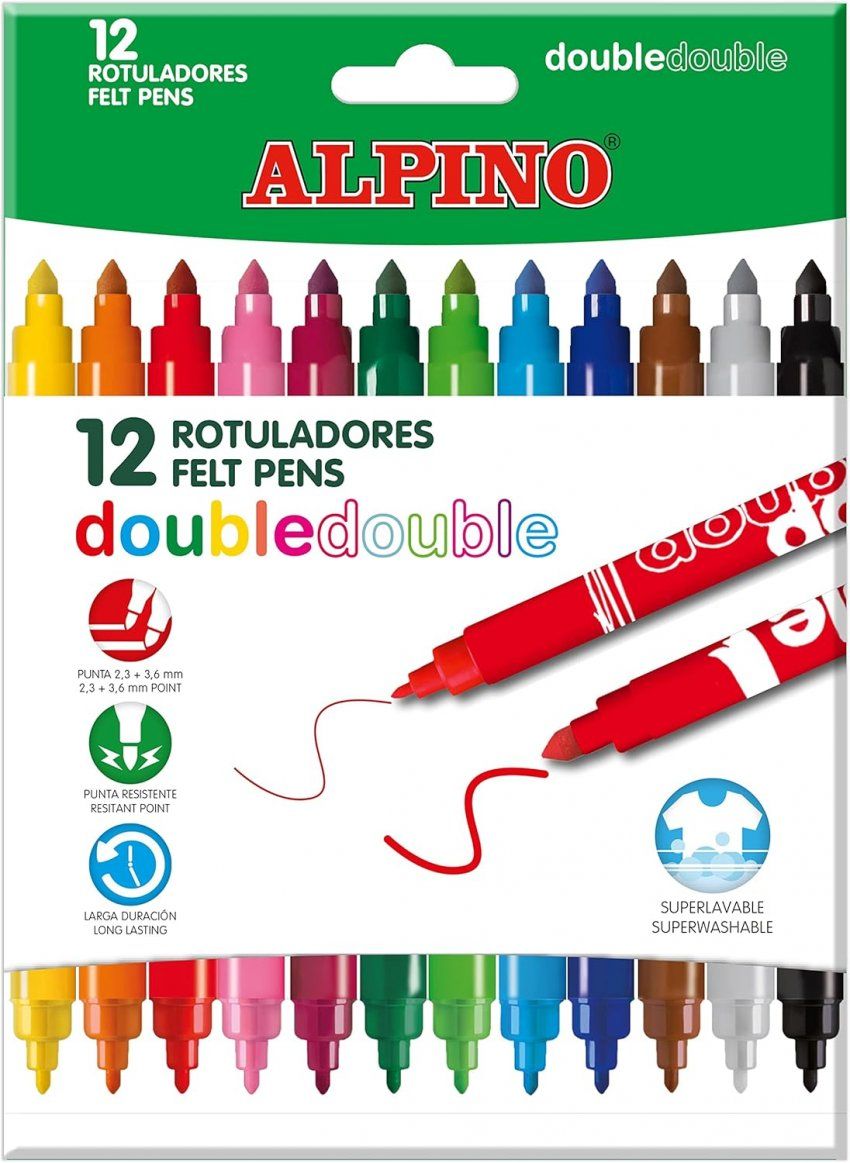 3. Rotuladores Alpino 12 ud dobles