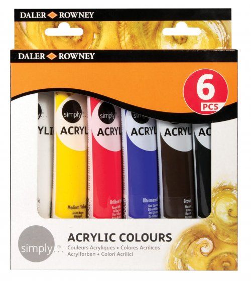 3. Pintura acrílica simply 6 ud