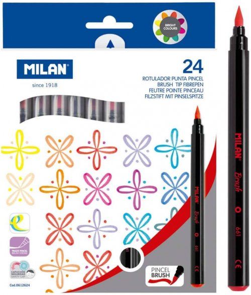 17. Rotuladores Milan Brush 24